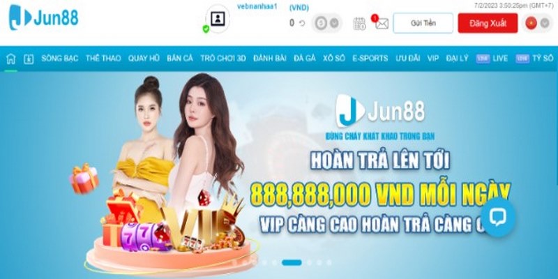 Đa dạng lĩnh vực cá cược cung cấp tại nhà cái Jun88